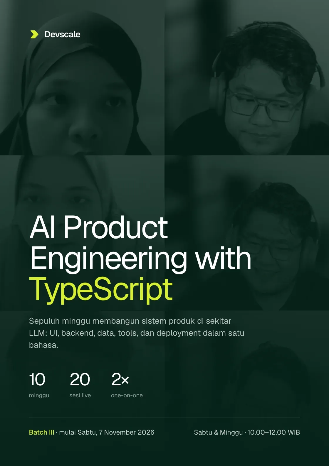 Cover flyer program AI Product Engineering with TypeScript
