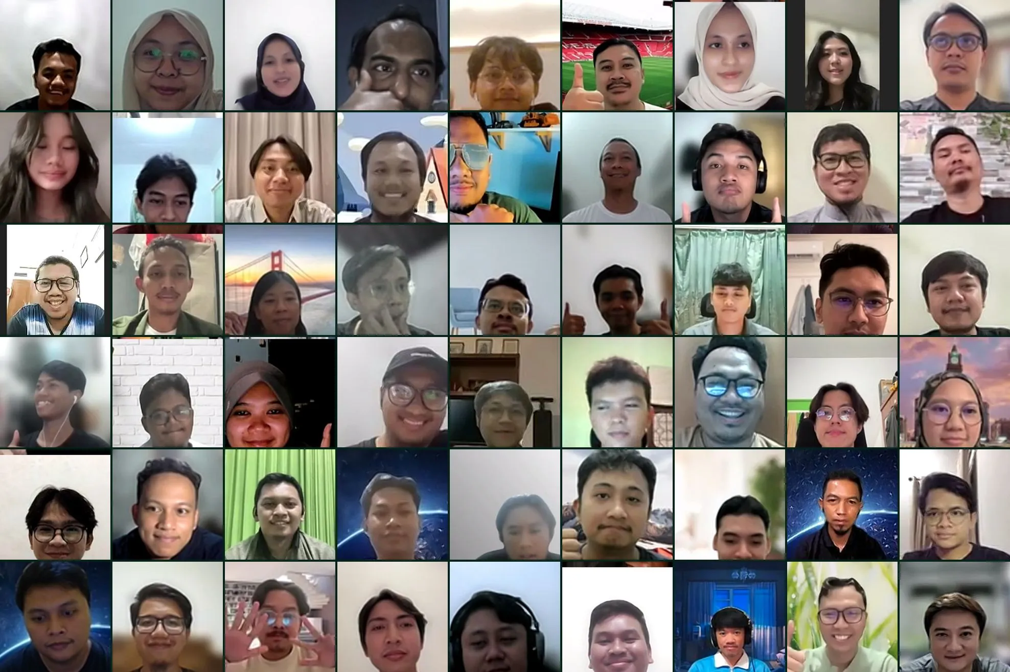Kumpulan foto wajah alumni Devscale dari berbagai batch